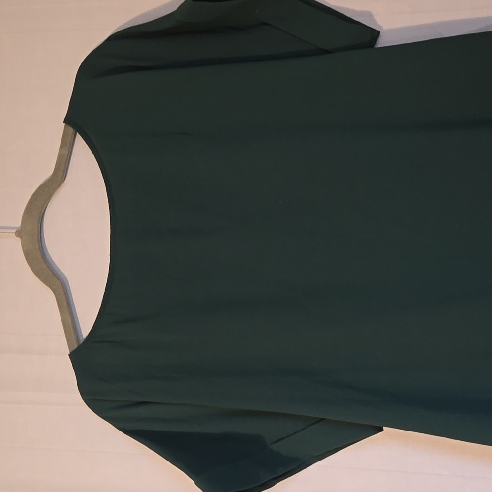 West K Dark Green Blouse with Tie Front Size XLP - Picture 7 of 8